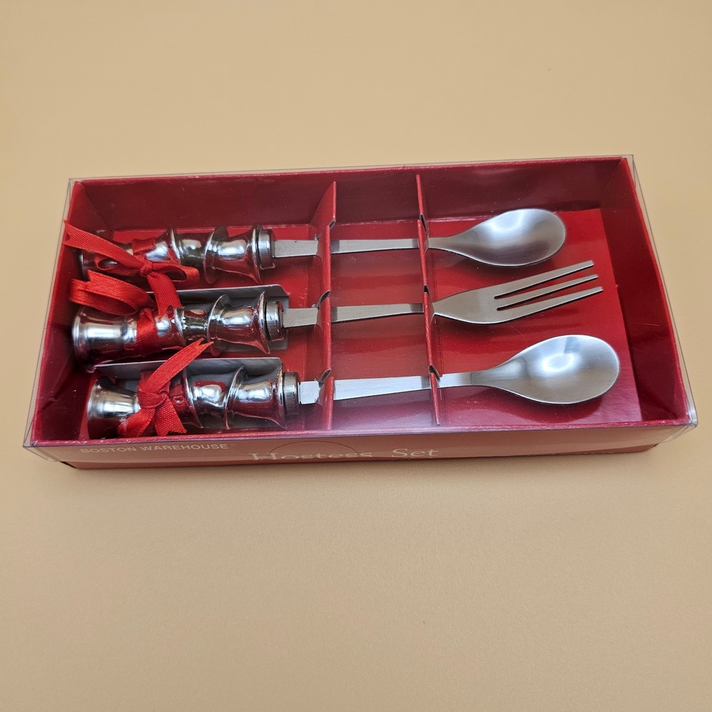 Boston Warehouse Hostess Set Set of Three Stainless Steel Servers Model 04181 - Picture 6 of 11